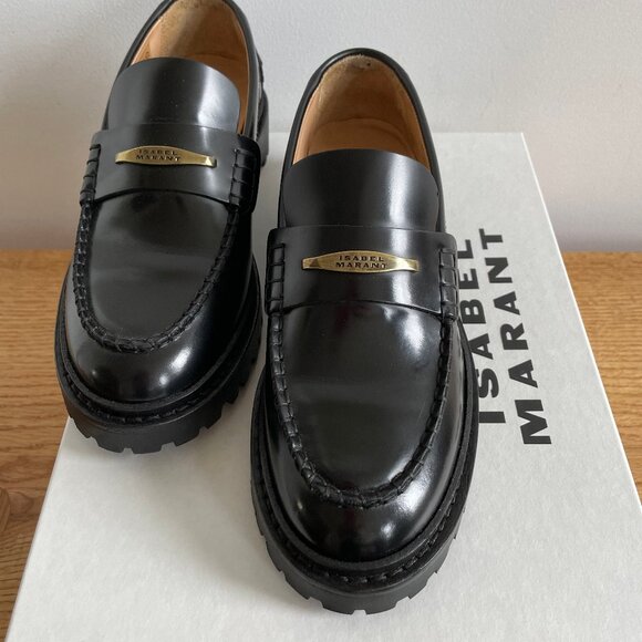 ISABEL MARANT Frezza leather Loafers, size 38/7.5 - Picture 1 of 9